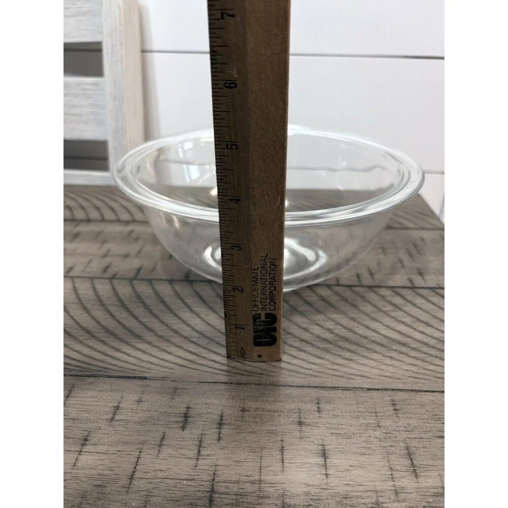 Pyrex #323 1.4 Liter Clear Glass Mixing Serving Bowl Clear by Corning Vintage